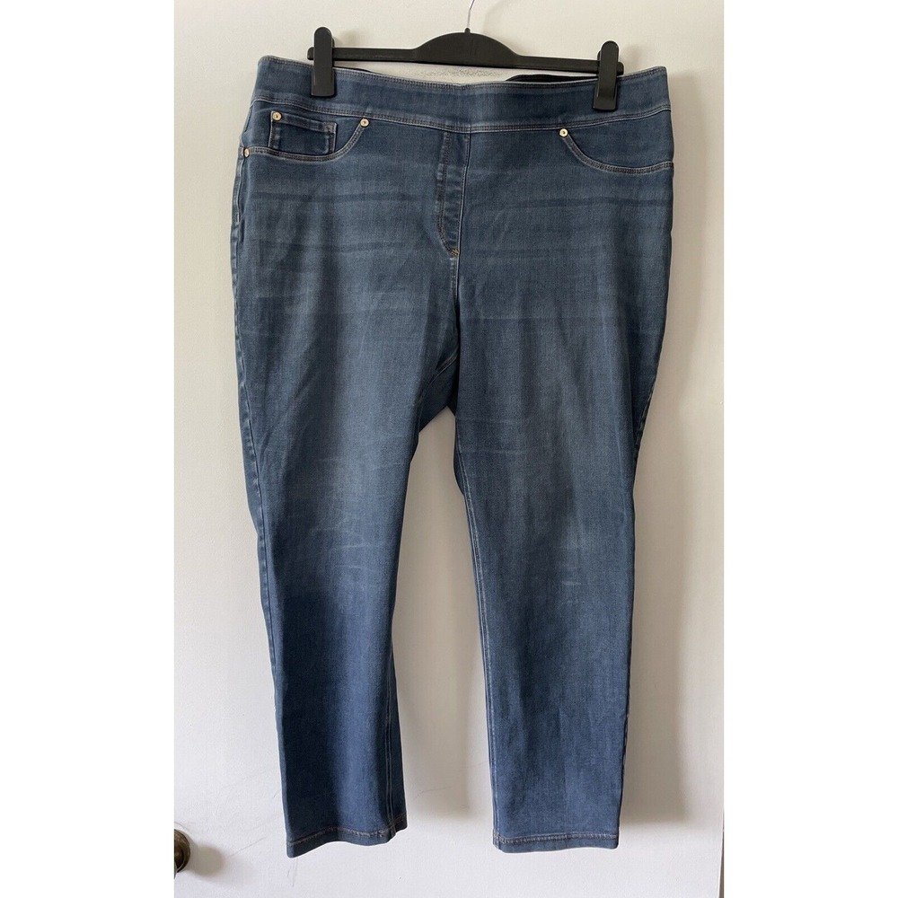 NYGARD Luxe Denim 360 4 Way Stretch Ankle Pull On Elastic Jeans 2X 20W - 22W